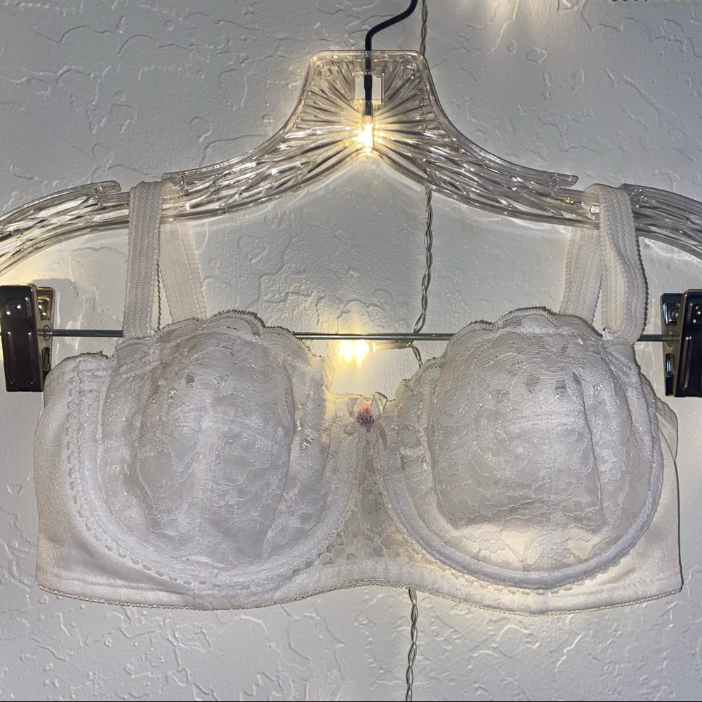 Vintage White Lace Bra